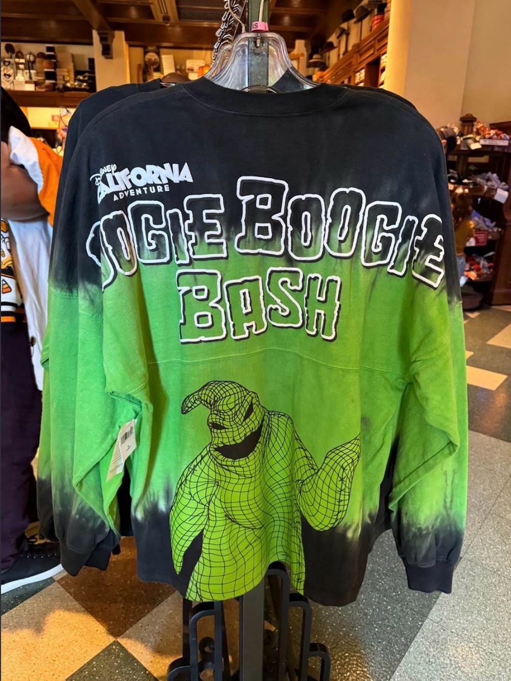 Disney Oogie Boogie Bash Tie-Dye Crewneck - Green/Black